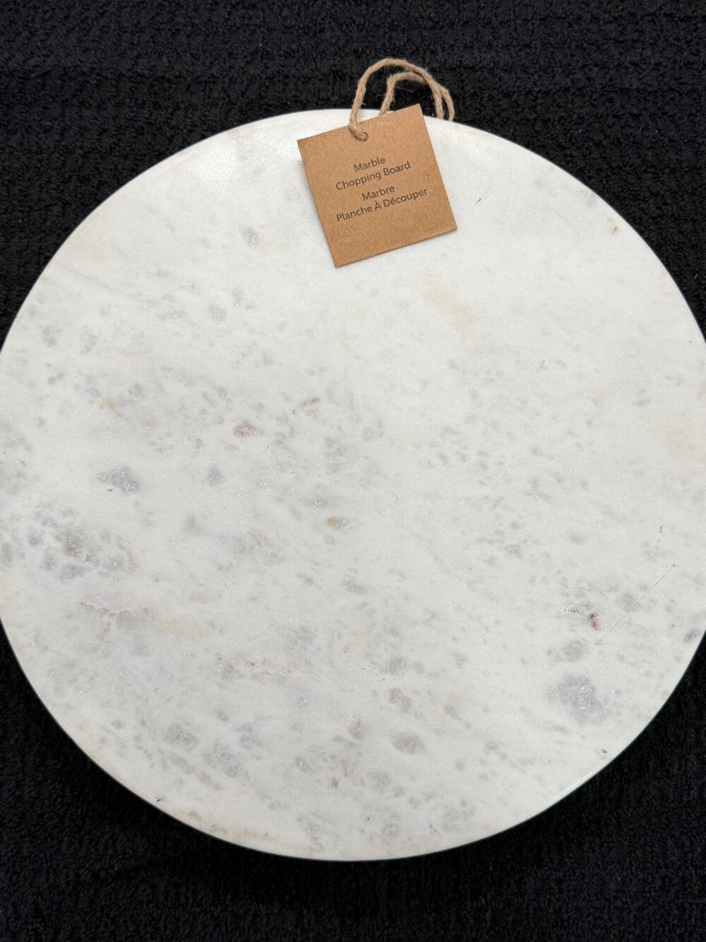 NWT Siren Home 11” Solid White Marble Round Charcuterie Cheese Serving Board
